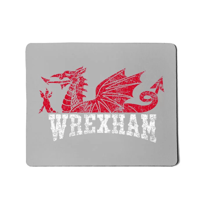 Wrexham Wales red dragon Wrecsam Mousepad