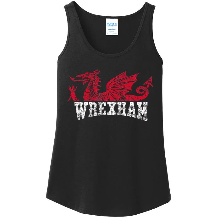 Wrexham Wales red dragon Wrecsam Ladies Essential Tank