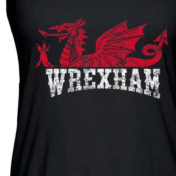 Wrexham Wales red dragon Wrecsam Ladies Essential Flowy Tank