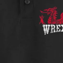 Wrexham Wales red dragon Wrecsam Dry Zone Grid Performance Polo