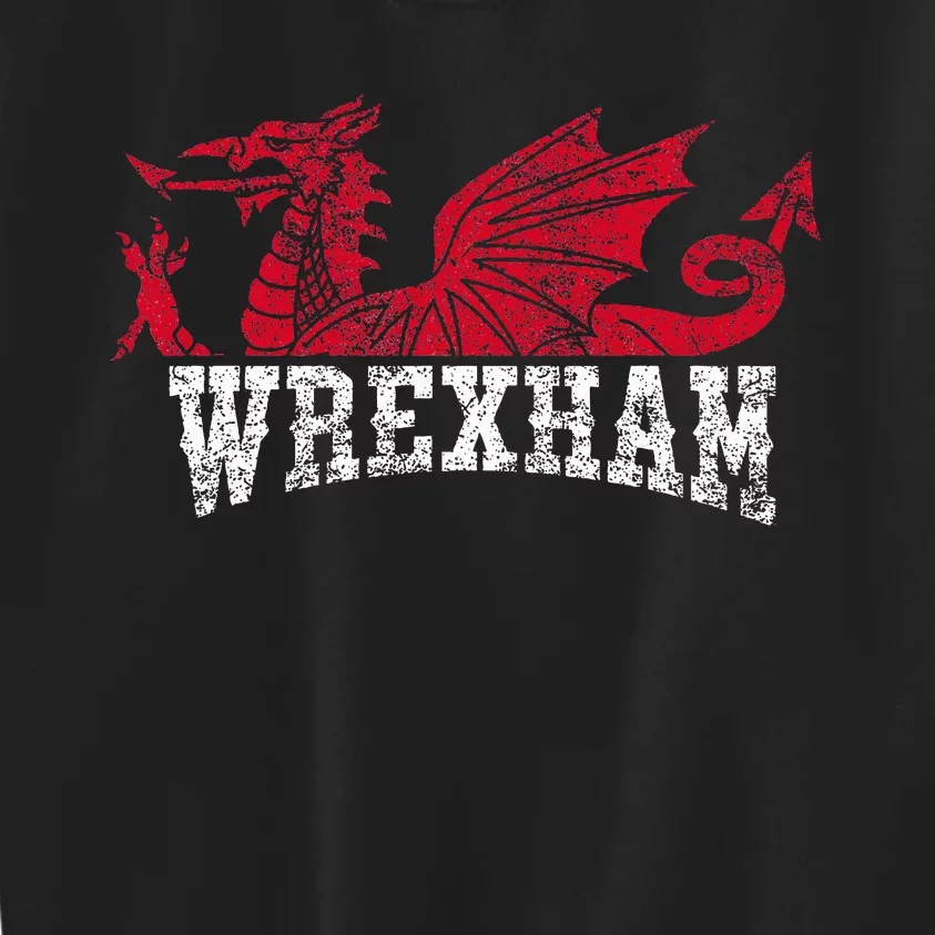 Wrexham Wales red dragon Wrecsam Kids Sweatshirt