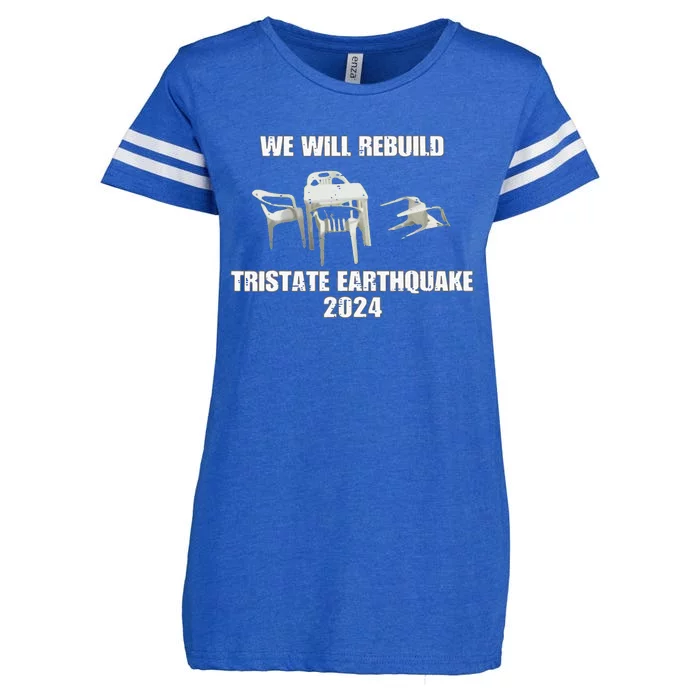 We Will Rebuild Tristate Earthquake 2024 I Survived Funny Enza Ladies Jersey Football T-Shirt