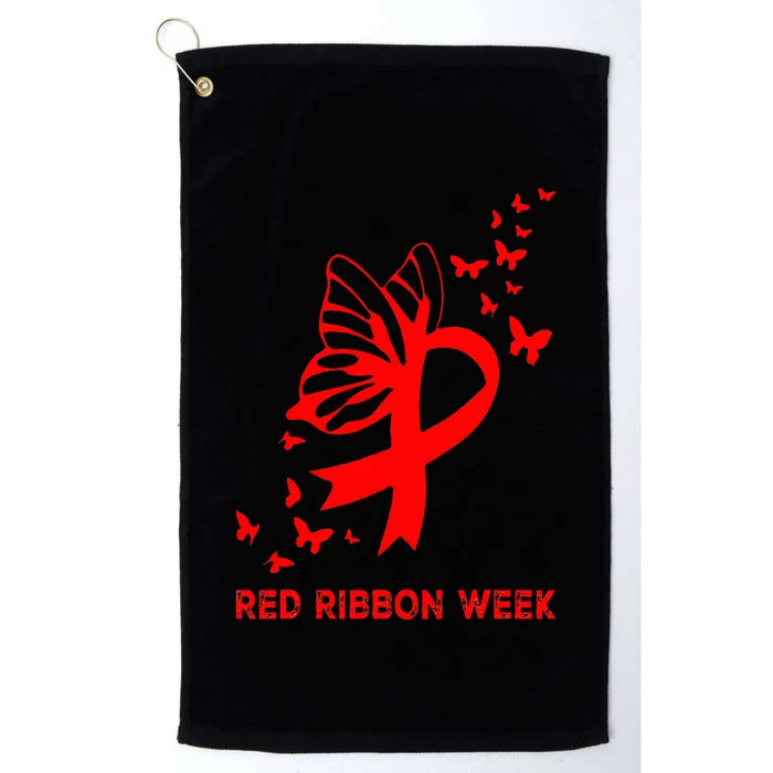 We Wear Red For Red Ribbon Week Awareness Platinum Collection Golf Towel