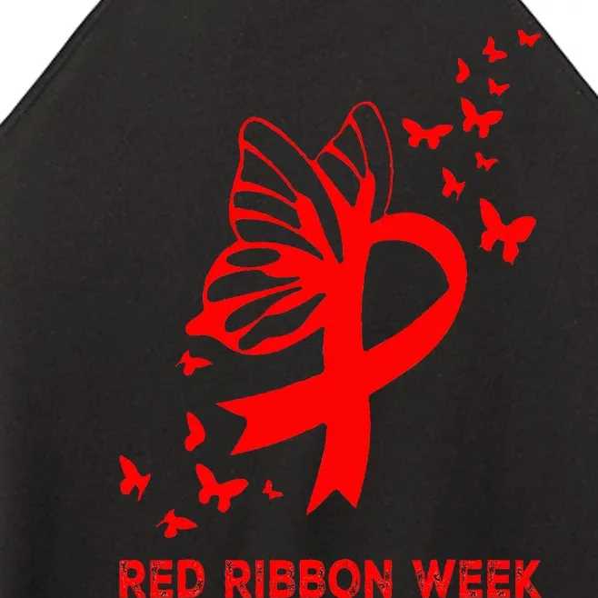 We Wear Red For Red Ribbon Week Awareness Women’s Perfect Tri Rocker Tank