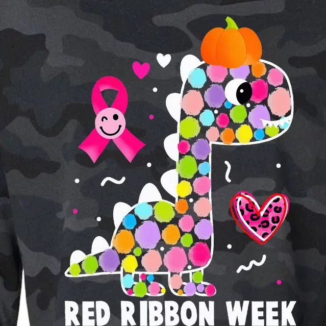 We Wear Red Ribbon Week Awareness Red Ribbon Week Cropped Pullover Crew