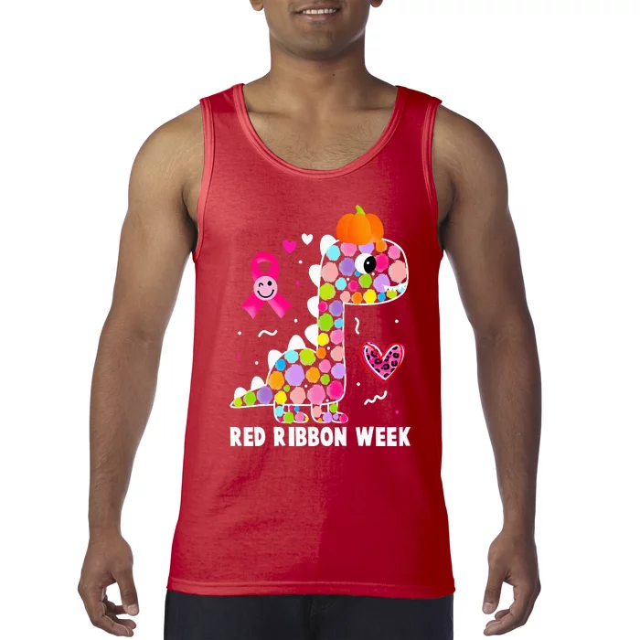 We Wear Red Ribbon Week Awareness Red Ribbon Week Tank Top