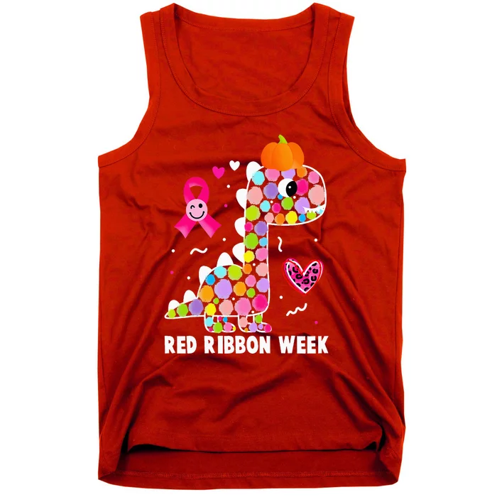 We Wear Red Ribbon Week Awareness Red Ribbon Week Tank Top