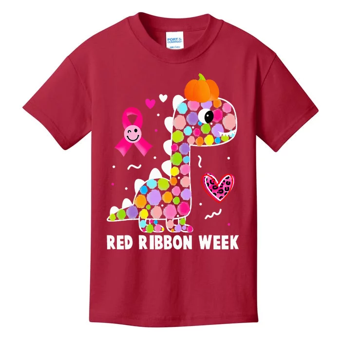 We Wear Red Ribbon Week Awareness Red Ribbon Week Kids T-Shirt