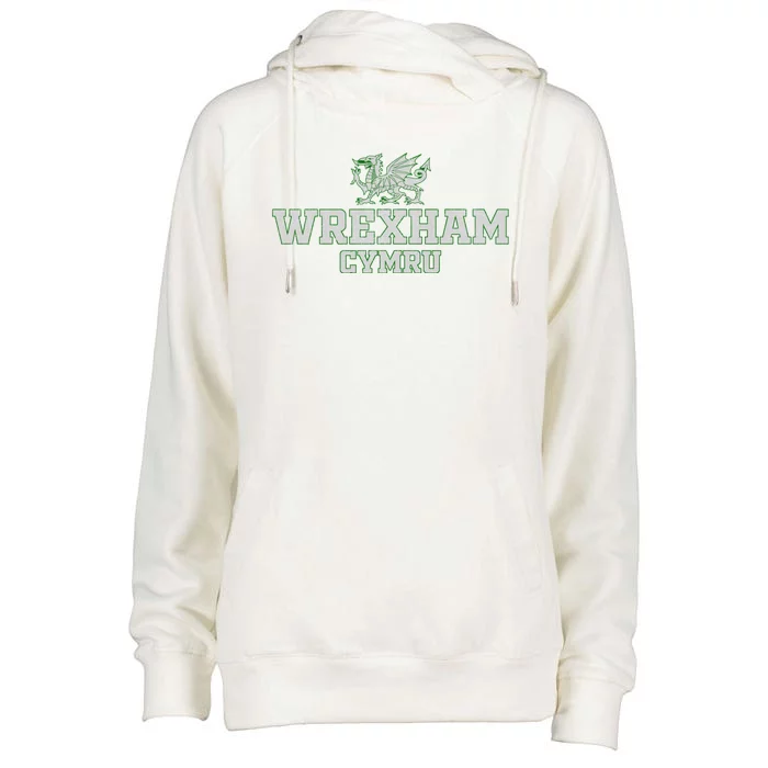 Wrexham Wales Retro Vintage Womens Funnel Neck Pullover Hood