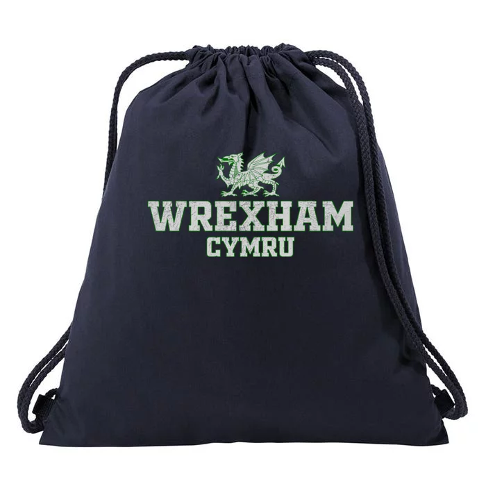 Wrexham Wales Retro Vintage Drawstring Bag