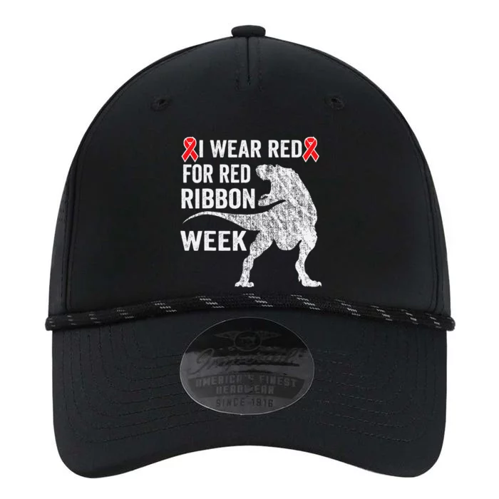 We Wear Red For Red Ribbon Week Awareness Dinosaur Performance The Dyno Cap