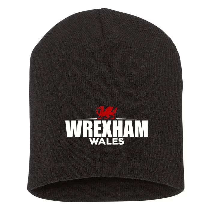 Wrexham Wales Retro Vintage Short Acrylic Beanie