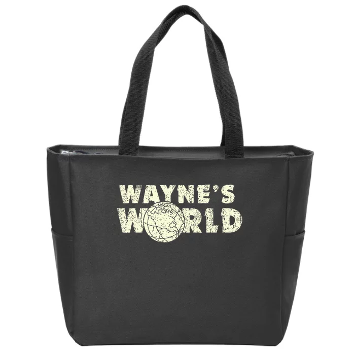 W.A.Y.N.E.S World Retro Vintage 90s Movie Film Zip Tote Bag