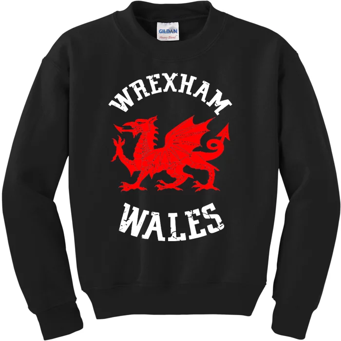 Wrexham Wales Retro Vintage Kids Sweatshirt