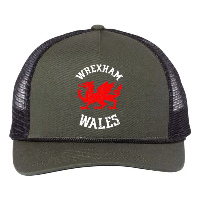 Wrexham Wales Retro Vintage Retro Rope Trucker Hat Cap