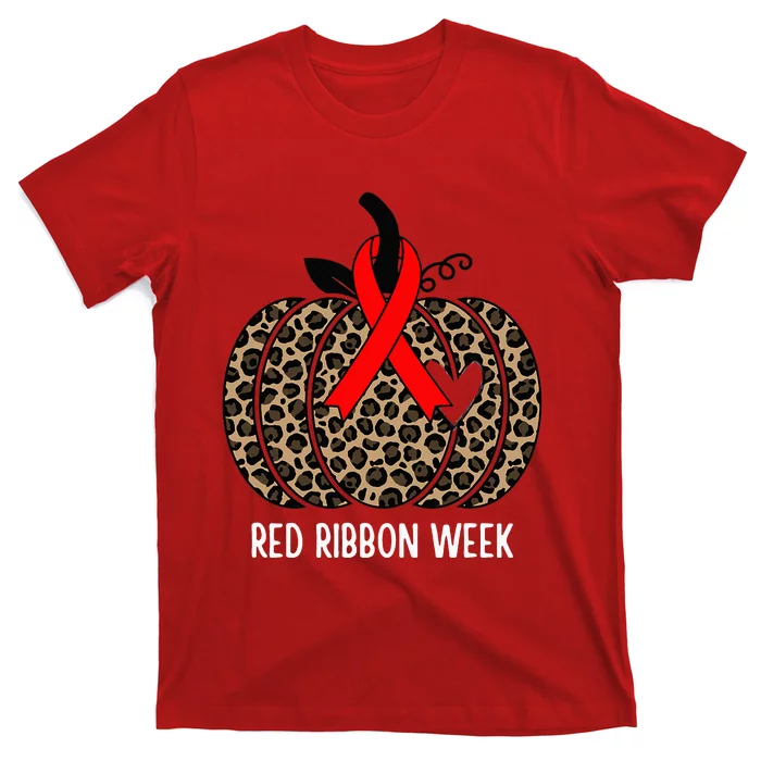 We Wear Red Ribbon for Red Ribbon Week Awareness T-Shirt