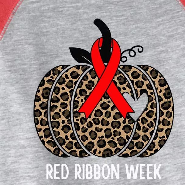 We Wear Red Ribbon for Red Ribbon Week Awareness Toddler Fine Jersey T-Shirt