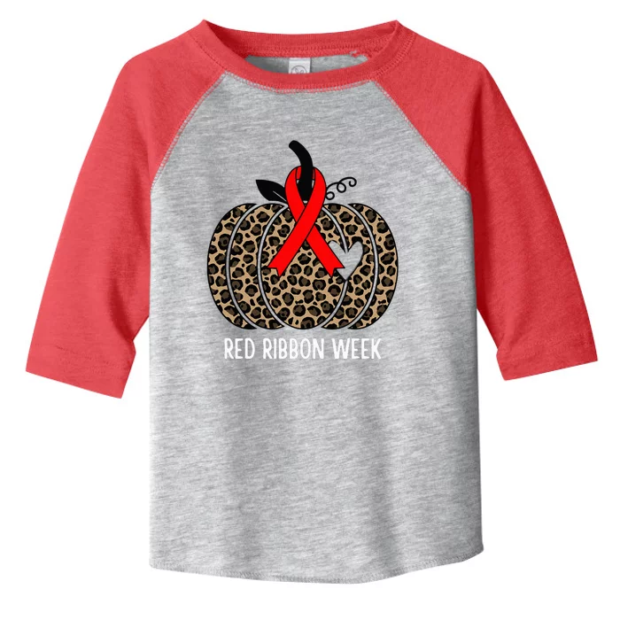 We Wear Red Ribbon for Red Ribbon Week Awareness Toddler Fine Jersey T-Shirt