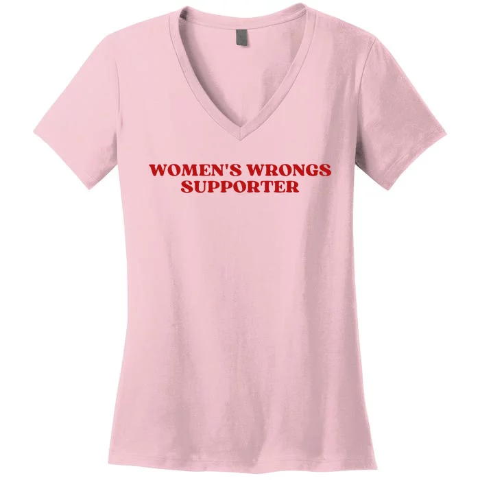 Women Wrongs Supporter Y.2.K Aesthetic Women's V-Neck T-Shirt