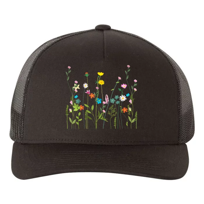 Women Wildflower Summer Flowers Blooming Floral Graphic Yupoong Adult 5-Panel Trucker Hat