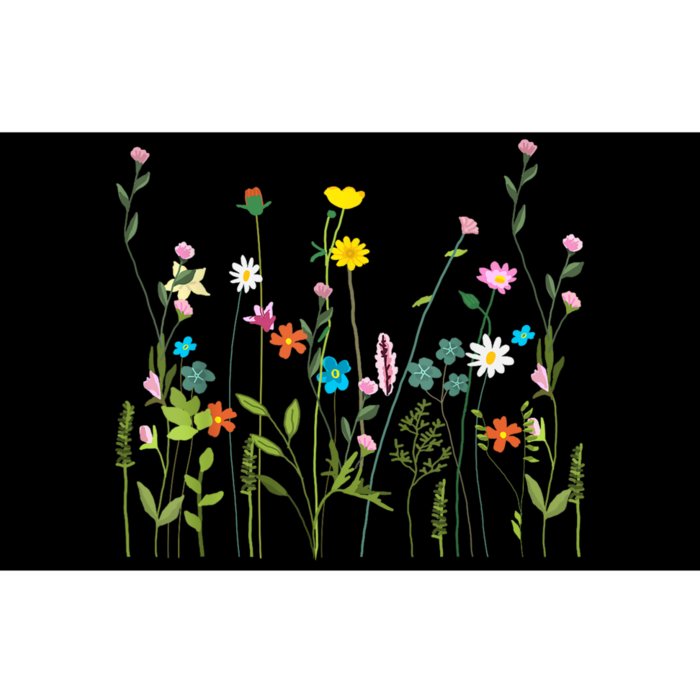 Women Wildflower Summer Flowers Blooming Floral Graphic Bumper Sticker