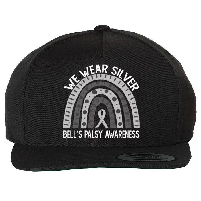 We Wear Silver For Bell’s Palsy Awareness Funny Gift Wool Snapback Cap