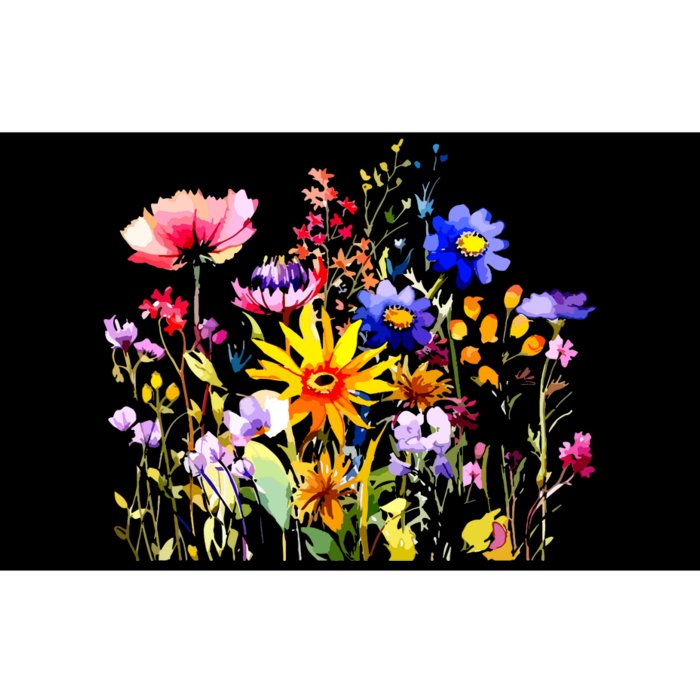 Women Wildflower Summer Flowers Blooming Floral Graphic Bumper Sticker