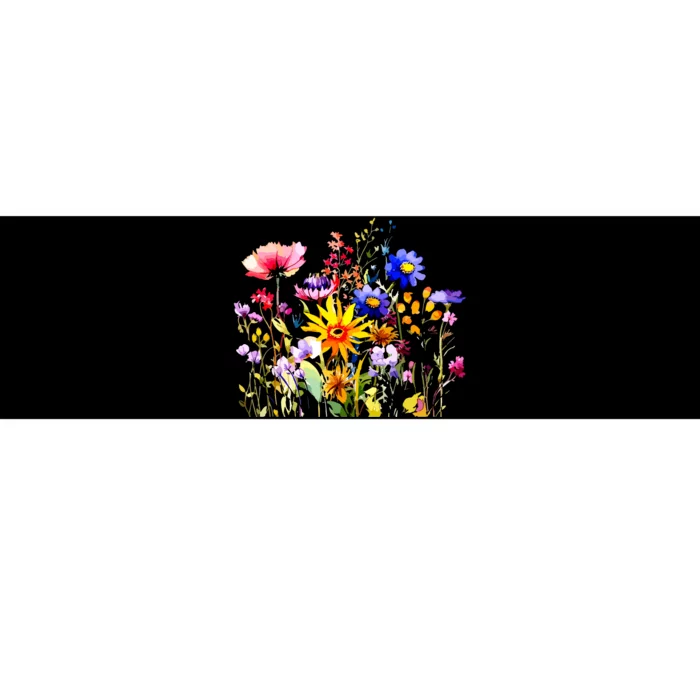 Women Wildflower Summer Flowers Blooming Floral Graphic Bumper Sticker