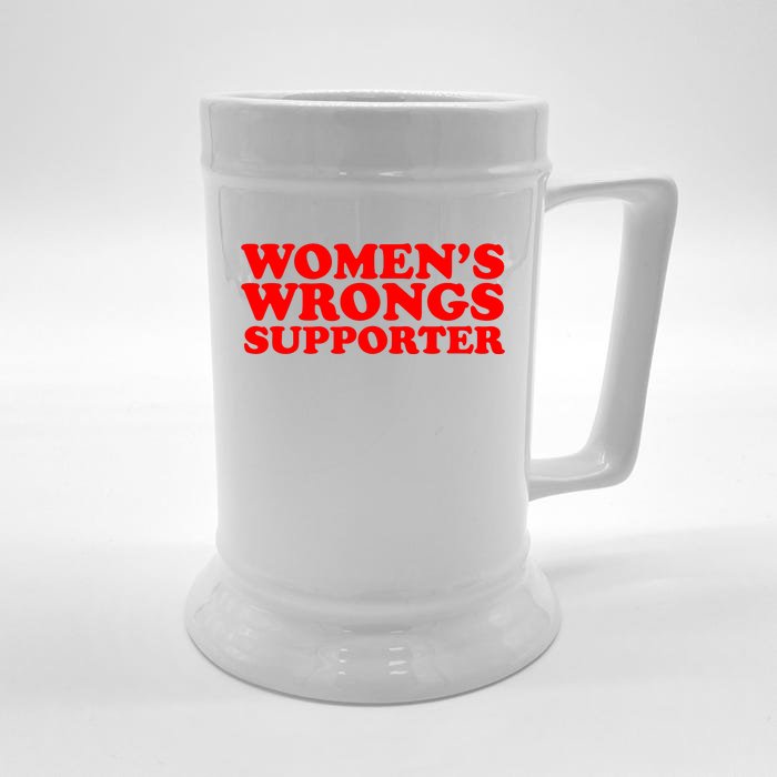 WOMENS WRONGS Supporter Front & Back Beer Stein