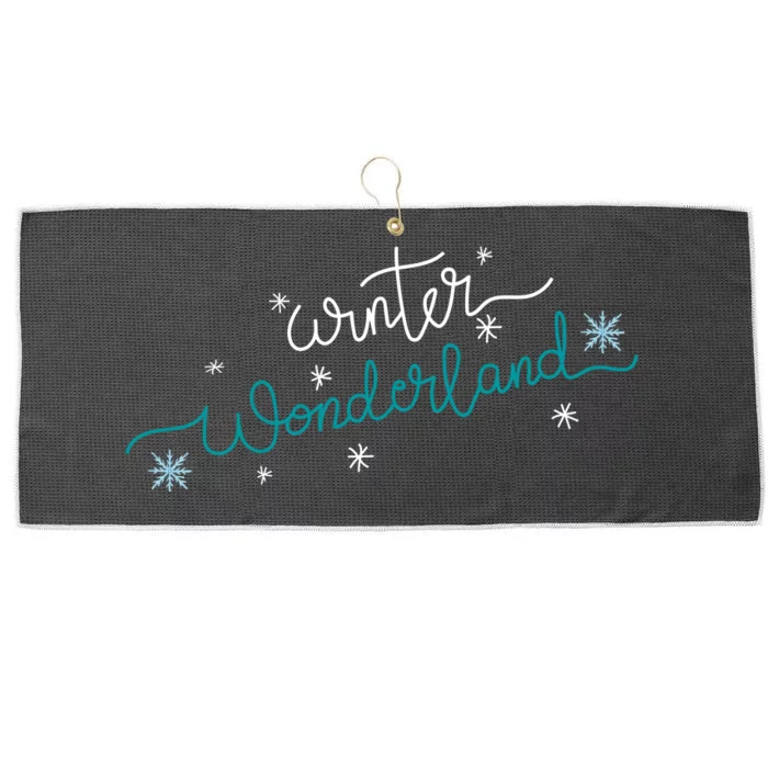 Winter Wonderland Snowflake Large Microfiber Waffle Golf Towel