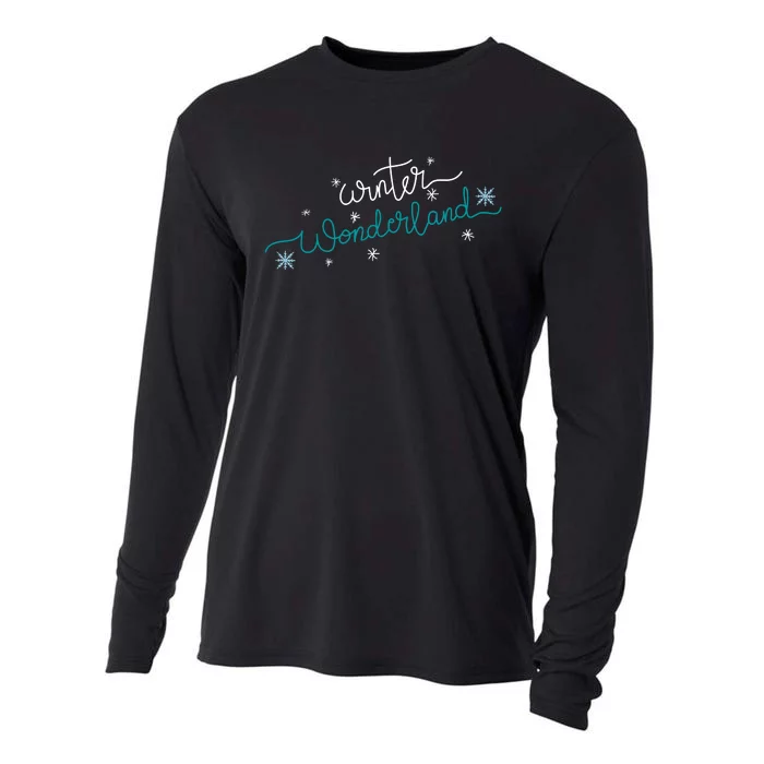 Winter Wonderland Snowflake Cooling Performance Long Sleeve Crew