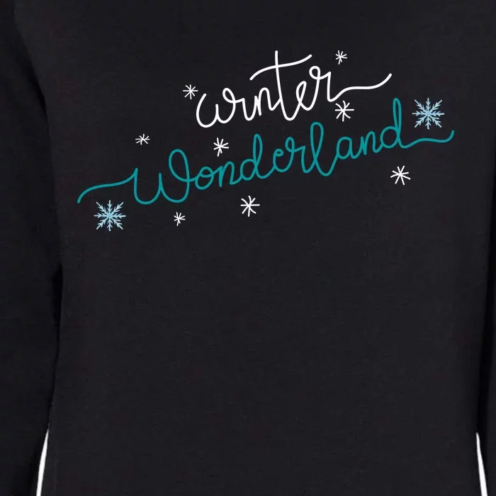 Winter Wonderland Snowflake Womens California Wash Sweatshirt