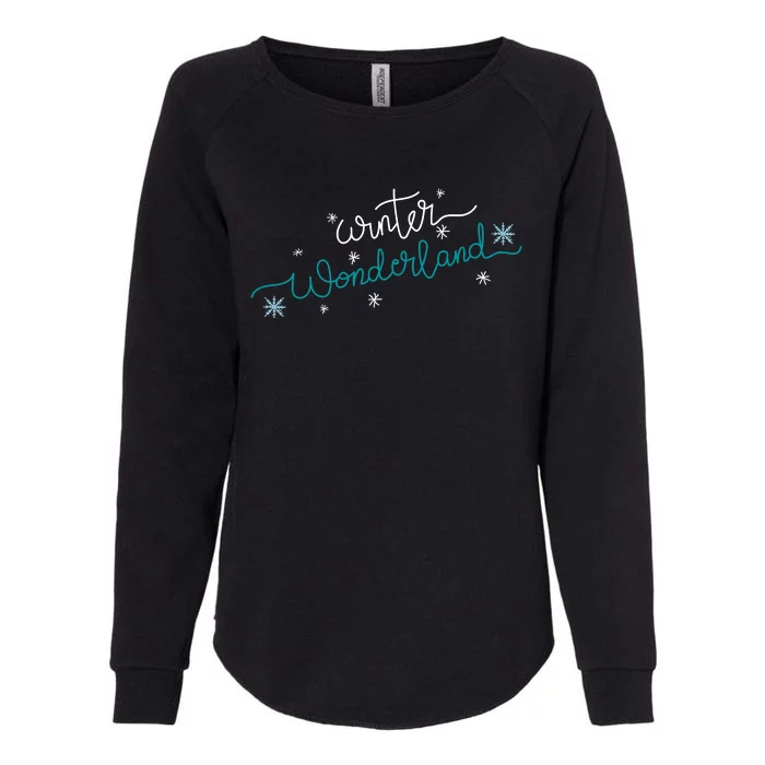 Winter Wonderland Snowflake Womens California Wash Sweatshirt