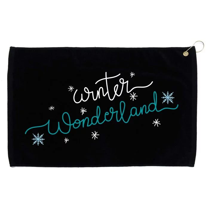 Winter Wonderland Snowflake Grommeted Golf Towel