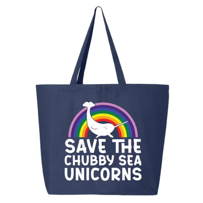 Whale Watching Save The Chubby Sea Unicorns Funny Gift 25L Jumbo Tote