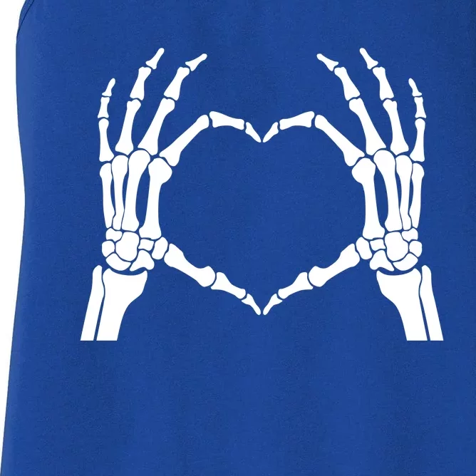 Well Worn Skeleton Heart Hands Gift Cool Gift Women's Racerback Tank