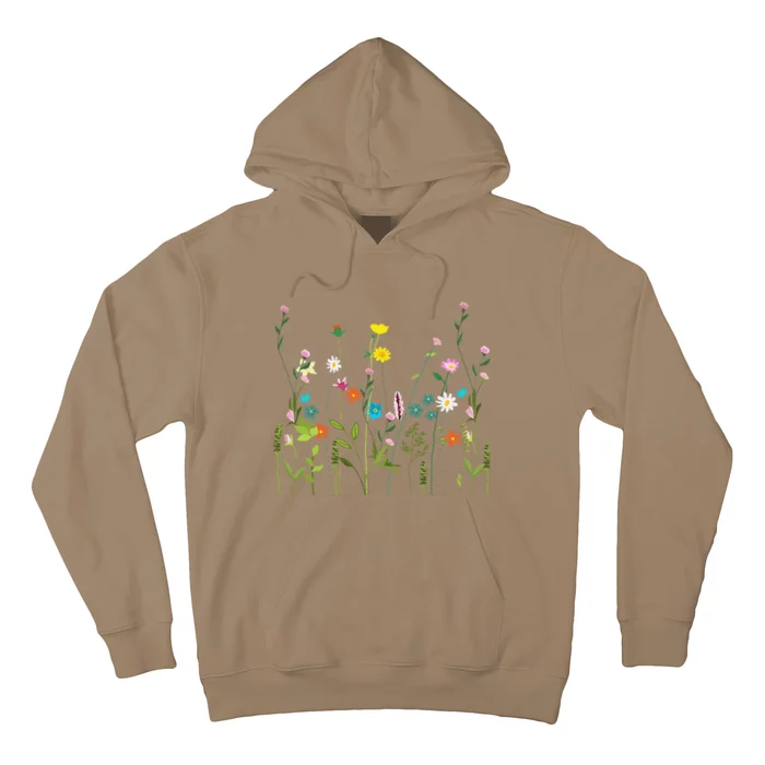 Women Wildflower Summer Flowers Blooming Floral Graphic Hoodie