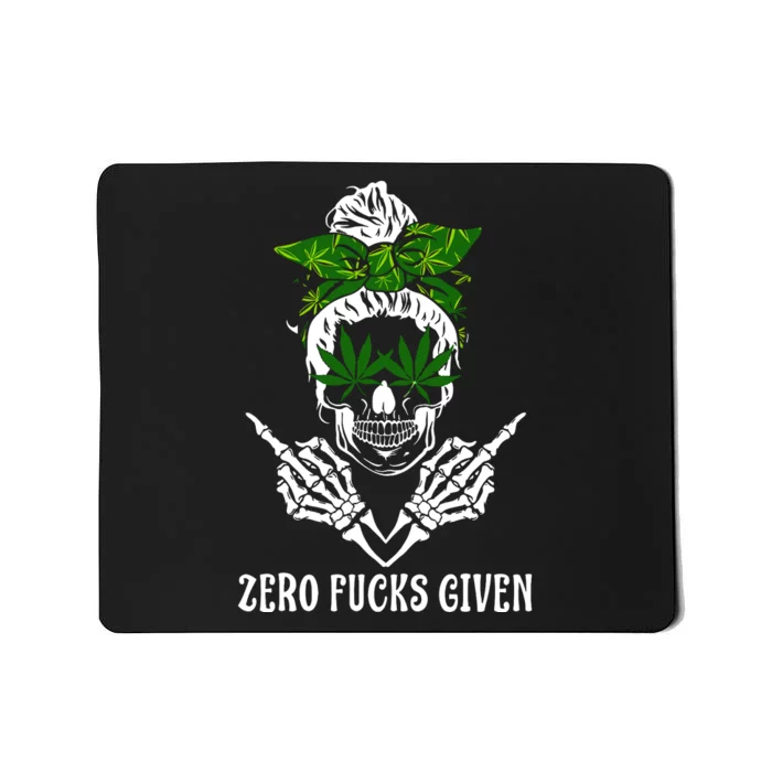 Women Weed Skull Cannabis Marijuana 420 Thc Weed Lover Mousepad