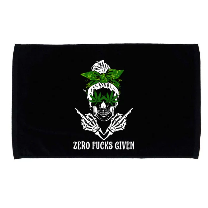 Women Weed Skull Cannabis Marijuana 420 Thc Weed Lover Microfiber Hand Towel