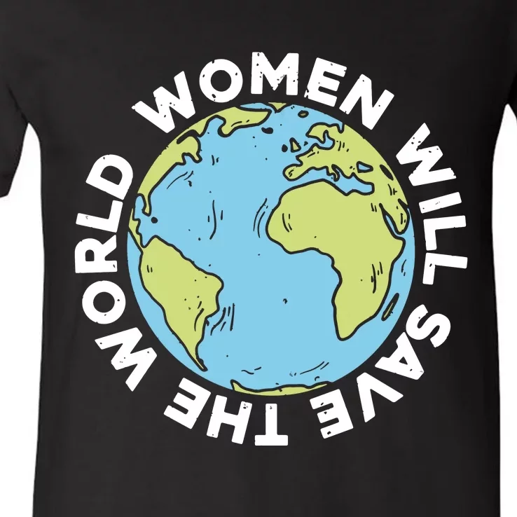 Women Will Save The World International Day Of Peace V-Neck T-Shirt