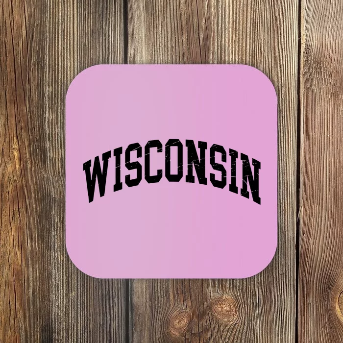 Wisconsin Worn Style Design Classic Coaster