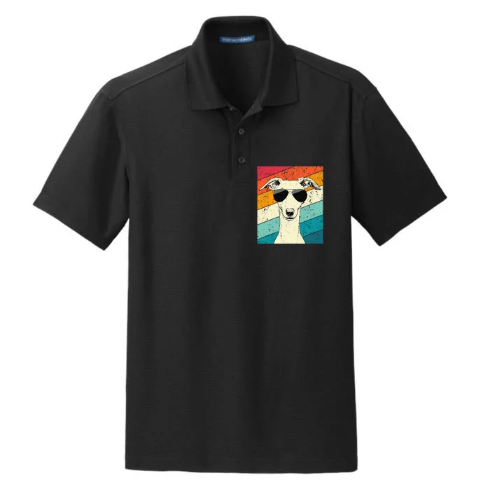 Whippet With Sunglasses Dog Lovers Dry Zone Grid Performance Polo