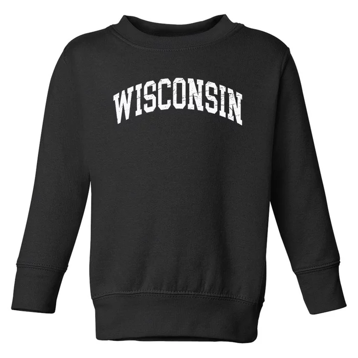 Wisconsin Worn Style Design Classic Toddler Sweatshirt