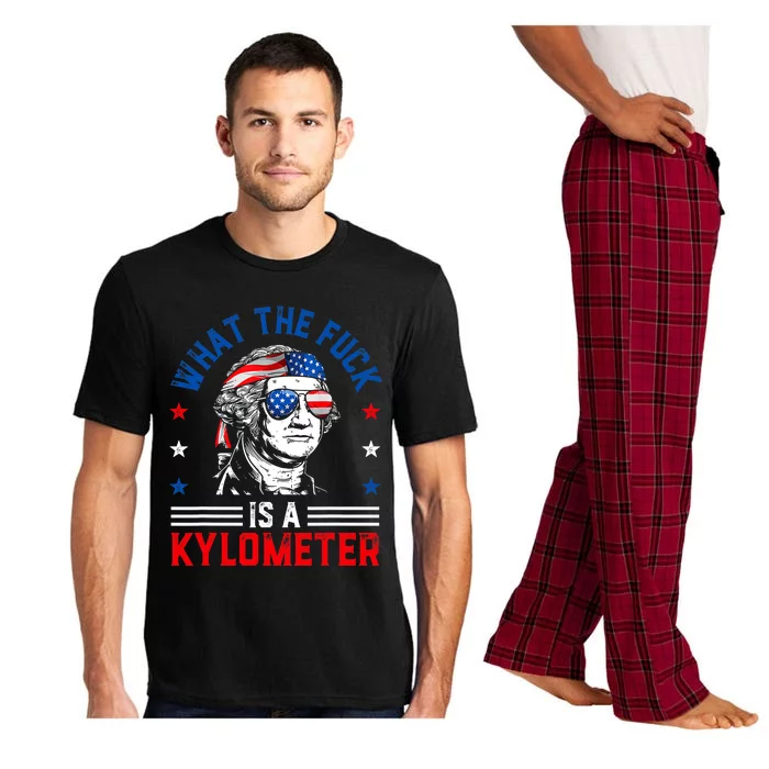 Wtf What The Fuck Is A Kilometer George Washington 4th July Pajama Set