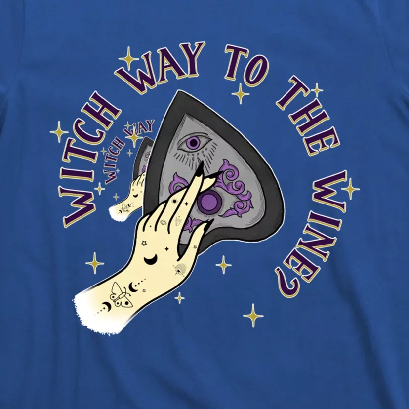 Witch Way To The Wine Celestial Halloween Gift T-Shirt