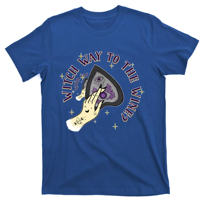 Witch Way To The Wine Celestial Halloween Gift T-Shirt