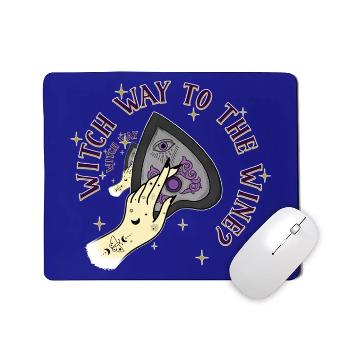 Witch Way To The Wine Celestial Halloween Gift Mousepad