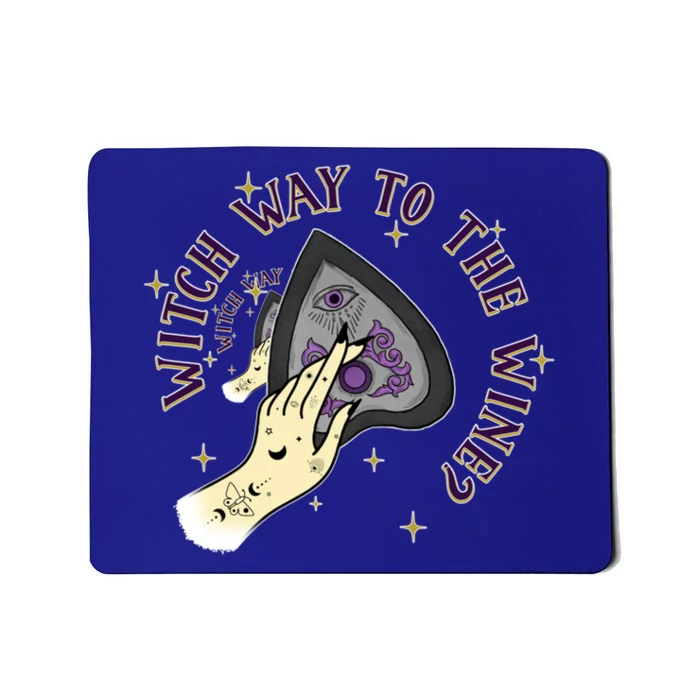 Witch Way To The Wine Celestial Halloween Gift Mousepad