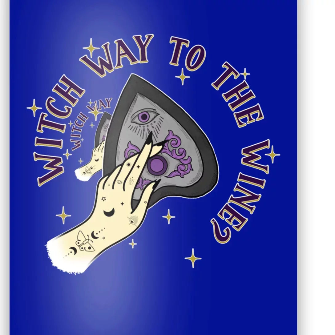 Witch Way To The Wine Celestial Halloween Gift Poster