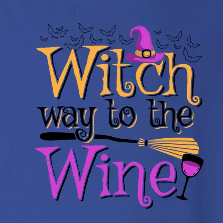 Witch Way To The Wine Ing Pun Halloween Lover Gift Toddler Long Sleeve Shirt